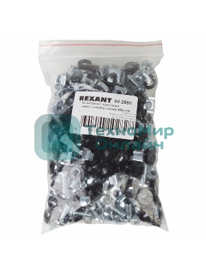 Комплект крепежа Rexant винт+шайба+гайка M6x16