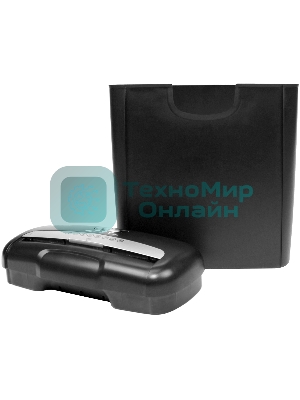 Шредер ГЕЛЕОС УД10-2, DIN P-2 (2 ур-нь секр.), полоса 5,8мм, 8 лист (70г/м2), пл.карты/скобы, 10 литров