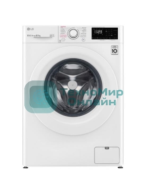 Стиральная машина LG F2V3GS3W белый, загрузка фронтальная 8,5 кг, 1200 об/мин., класс: А