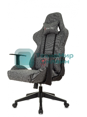 Кресло Zombie Neo 3C1 серый, экокожа, 120 кг, механизм качания