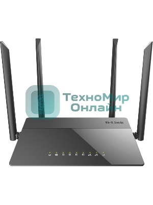 Маршрутизатор беспроводной D-Link DIR-841/RU/A1B, Wireless AC1200 Dual-Band Router with 1 10/100/1000Base-T WAN port and 410/100Base-TX LAN ports.802.11b/g/n compatible, 802.11AC up to 866Mbps,1 10/100/1000Base-T WAN port, 4
