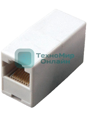 Проходной адаптер Rexant, RJ-45(8P-8C), UTP неэкранированный, категория 5e, (гнездо-гнездо)