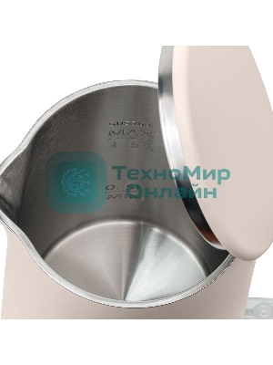 Чайник электрический Galaxy Line GL 0327, пудровый, пластик, 1800 Вт, 1,5 л