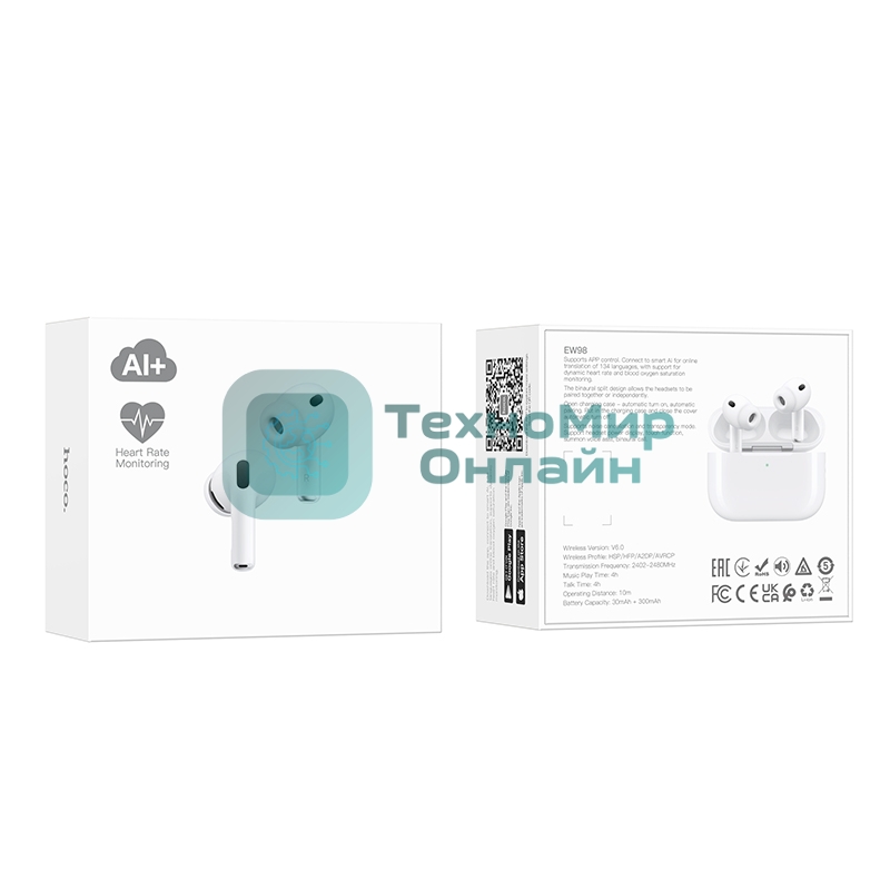 Беспроводные наушники Hoco EW98, белый