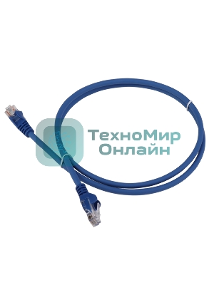 Патч-корд Lanmaster LAN-PC45/U5E-5.0-BL вилка RJ-45-вилка RJ-45 кат.5е 5м синий LSZH (уп.:1шт)