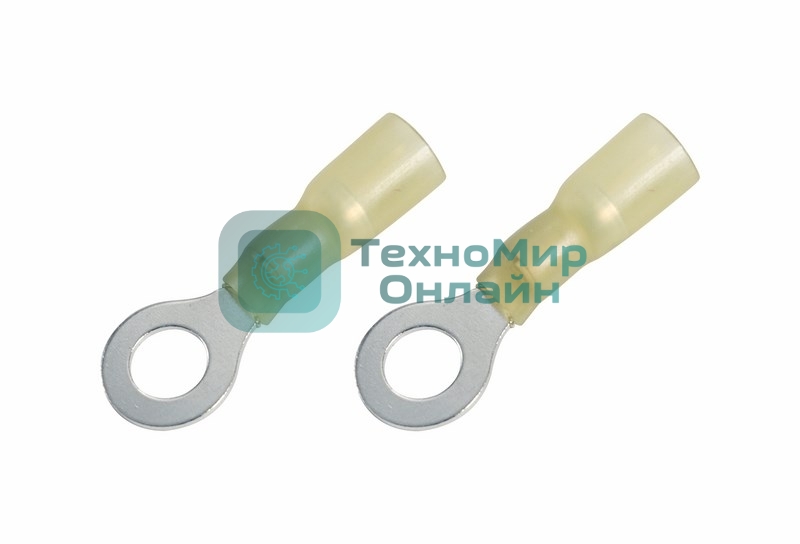 Наконечник кольцевой изолированный термоусаживаемый Rexant ø 8.4 мм 4-6 мм² (НКи-т 6.0-8/НКи-т5,5-8) желтый