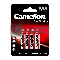 Элемент питания алкалиновый Camelion LR LR03 BL-4 (блист.4шт) 7369 1.5 В