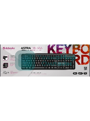 Клавиатура проводная Defender Astra HB-588, USB, черный