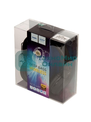 Беспроводные/проводные наушники Hoco W25 черный, полноразмерные, Bluetooth + проводной, до 12 ч.