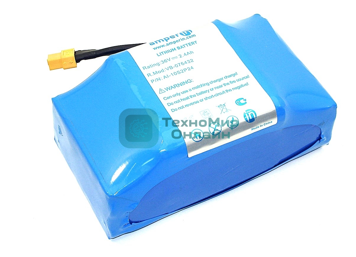 Аккумулятор Amperin 10S2P для гироскутера 36V 2.4А·ч Li-ion
