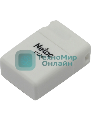 Флешка USB Netac U116 (NT03U116N-008G-20WH), 8Gb, USB 2.0, R/W 70/30, белый