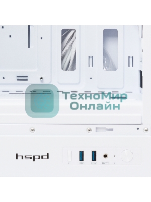 Компьютерный корпус HSPD M510, Mesh Mid Tower, белый, TG, 0.5 SPCC, 4x120мм ARGb ATX, mATX, mITX 180/280/160мм 1x2.5