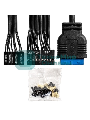 Компьютерный корпус Miditower ExeGate AA-443U-UNS400 (ATX, БП UNS400 с вент. 12см, 2хUSB+1хUSB 3.0+HD Audio, черный)