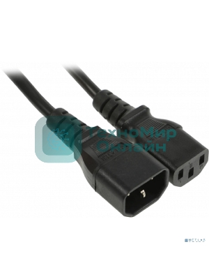 Шнур сетевой Rexant IEC 320 C13 – IEC 320 C14 3x1,0мм², длина 0,6м