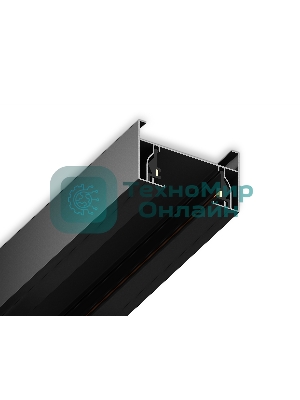 Шинопровод накладной однофазный Standard 220V GL7104 BK черный 2000*32.5*19.8 (ввод питания, 1 заглушка, крепление в комплекте)