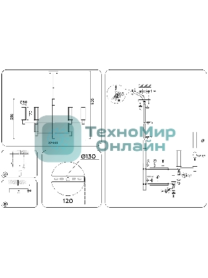 Люстра Ambrella light LH55505/12 SN/BK/CL сатин никель/черный/прозрачный E14*12 max 40W D860*905