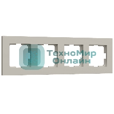 Рамка на 4 поста Slab (дымчатый софт) W0042917