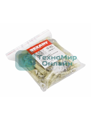 Наконечник кольцевой изолированный термоусаживаемый Rexant ø 8.4 мм 4-6 мм² (НКи-т 6.0-8/НКи-т5,5-8) желтый