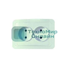 Розетка Makel 2-м СП Mimoza 16А IP20 без заземл. бел./бел.