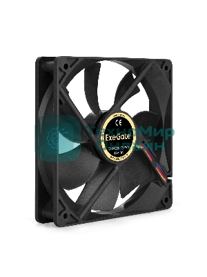 Вентилятор для корпуса ExeGate EX12025B4P-PWM черный, 120 мм, 1500 об/мин, 22 дБ, 4 pin