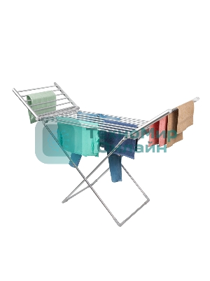 Сушилка для белья электрическая VLK Calor 01, серебристый, мощн. 230 Вт, механическое управление, температура от 50 до 55 град., нагрев боковых панелей, складной корпус,низкий уровень энергопотребления, размер в рабочем положении - 147х54х94 см, 5 шт/уп