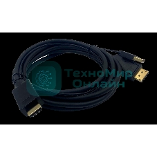 Кабель аудио-видео Buro HDMI (m)/DisplayPort (m) 2м. позолоченные контакты черный