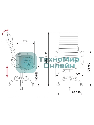 Кресло Бюрократ CH-883/BLACK черный, экокожа