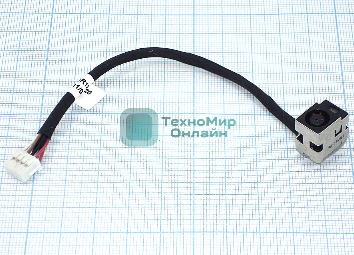 Разъем для ноутбука HP dv6-2000 c кабелем 6-pin