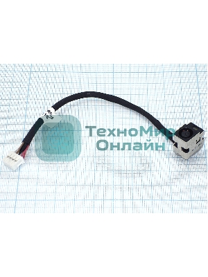 Разъем для ноутбука HP dv6-2000 c кабелем 6-pin