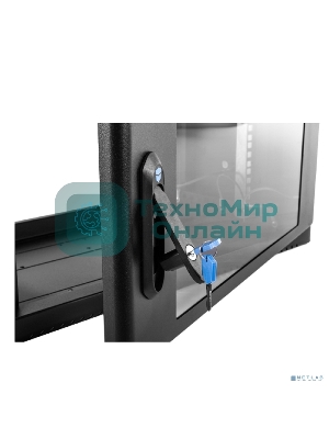 Шкаф коммутационный ЦМО (ШРН-9.650-9005) настенный 9U 600x658мм пер.дв.стекл 200кг черный 600мм 180град.