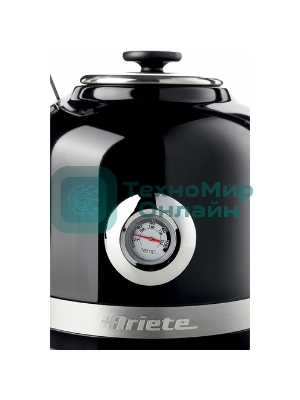 Электрочайник Ariete Moderna 2854/02 черный, 1.7 л, 2000 Вт, скрытый нагревательный элемент