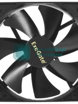 Вентилятор для корпуса ExeGate EX14025B4P-PWM черный, 140 мм, 1200 об/мин, 28 дБ, 4 pin