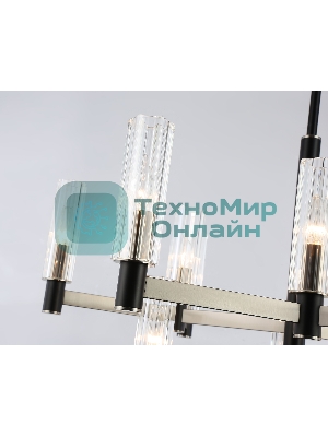 Люстра Ambrella light LH55505/12 SN/BK/CL сатин никель/черный/прозрачный E14*12 max 40W D860*905