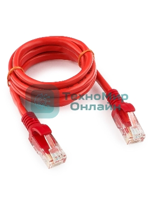 Патч-корд UTP Cablexpert cat.5e, 1м, литой, многожильный, красный