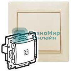 Механизм выключателя 1-кл. СП Valena 10А IP31 с подсветкой сл. кость (DIY-упак.) Legrand 695601