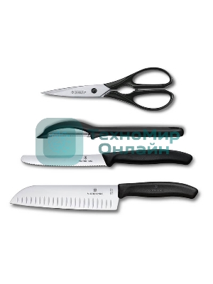Набор ножей кухонных Victorinox Swiss Classic Kitchen (6.7133.4G) компл.: 4 шт черный, подар. коробка