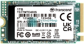 Накопитель SSD 1TB Transcend MTE400S, 3D TLC NAND, M.2 2242,PCI-E 4x R/W - 2000/1700 MB/s
