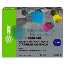 Картридж струйный Cactus CS-EPT04A140 черный (230 мл) для Epson WorkForce Pro WF-C8190, WF-C8690