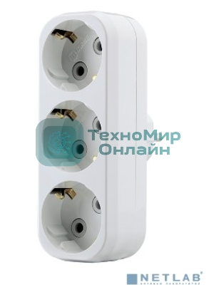 Тройник Makel 3 гнезда 16 А c заземлением линейный