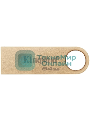 Флешка USB Kingston DataTraveler SE9 G3 (DTSE9G3/64Gb), 64Gb, USB 3.2 Gen 1, R/W 220/100, золотистый