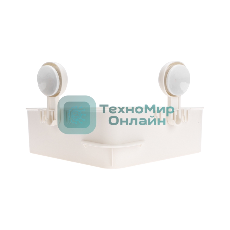 Полка для ванной комнаты HALSA HLS-F-104W на вакуумной присоске, угловая