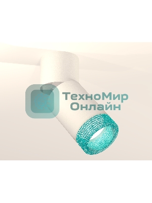 Комплект накладного поворотного светильника Ambrella light XM6312063 SWH/WH/BL белый песок/белый/голубой MR16 GU5.3 (A2220, C6312, N6153)