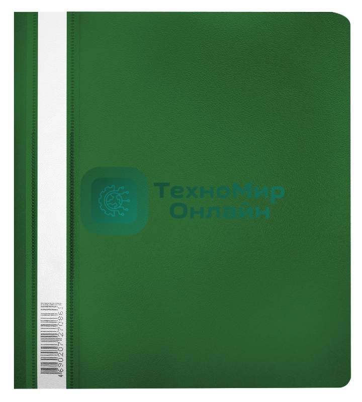 Папка-скоросшиватель Бюрократ Люкс -PSL20A5GRN A5, прозрачный верхний лист, пластик, зеленый 0.14/0.18