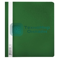 Папка-скоросшиватель Бюрократ Люкс -PSL20A5GRN A5, прозрачный верхний лист, пластик, зеленый 0.14/0.18