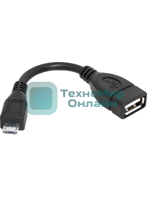 Кабель-переходник Defender microUSB (M) - USB (F)/для подкл. устр. USB Flash, HDD, мыши, и и т.д./поддерж. режим OTG.
