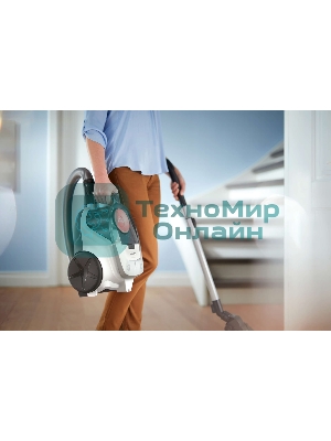 Пылесос Philips XB2042/01 белый/персиковый, 360/1800 Вт, уборка сухая, пылесборник контейнер 1.3 л
