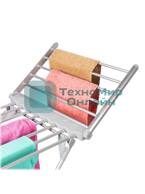 Сушилка для белья электрическая VLK Calor 01, серебристый, мощн. 230 Вт, механическое управление, температура от 50 до 55 град., нагрев боковых панелей, складной корпус,низкий уровень энергопотребления, размер в рабочем положении - 147х54х94 см, 5 шт/уп