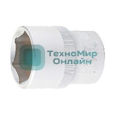 Головка торцевая, 27 мм, 6-гранная, CrV, под квадрат 1/2