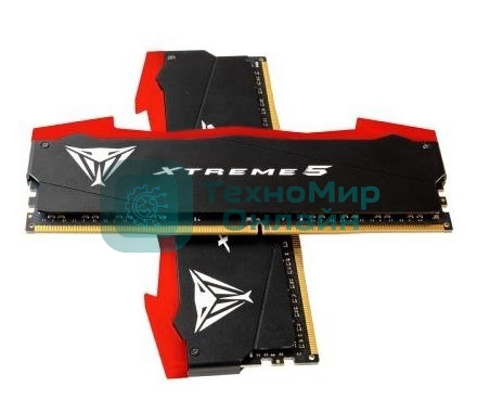 Оперативная память Patriot Viper Xtreme 5, DDR5, 48GB (2x24GB), 8200MHz, CL38, DIMM, с радиаторами, черный
