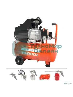 Компрессор Patriot EURO 24-240K + набор пневиоинструмента KIT 5В1.5кВт 220В 240л/мин 24л